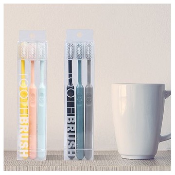 超纖細微笑牙刷(淺色／深色)3入／組 款式可選