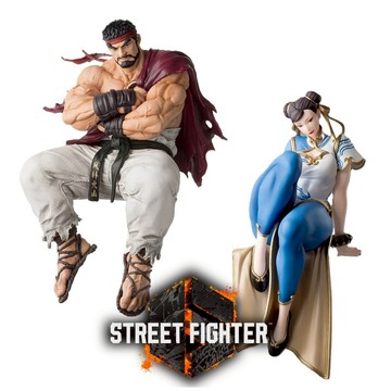 🌀日版客🌀 日版 快打旋風6 SEGA 隆 春麗 坐姿 RYO 泡麵蓋 景品 公仔