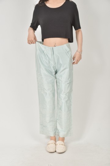 尺寸：M shiatzy chen刺繡綠色長褲