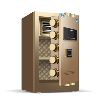 可開發票 保險柜家用小型保管箱保險箱防盜辦公密碼箱指紋智能床頭柜