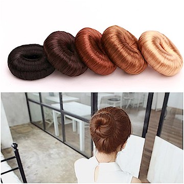 梨花HaNA 買一送一!不露餡輕鬆做出飽滿丸子頭!假髮花苞頭盤髮甜甜圈