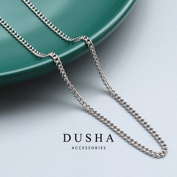 純鋼素鏈條 側身鏈18K金疊戴項鍊 無吊墜裸鏈 鎖骨鏈－DUSHA STEEL 杜莎鋼飾