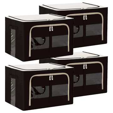 JOEUN LIVING 現代收納箱  黑色  4個