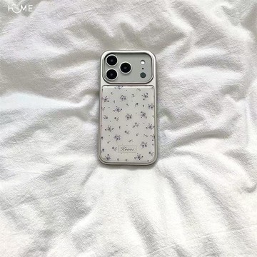 清新紫色小花蘋果17161514Promax滴膠手機殼iPhone17161514131211