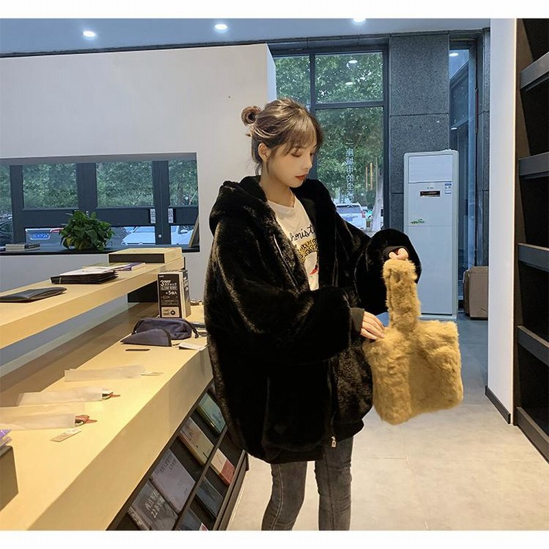 暖かコート ボア フリース コート フード付き 韓国 ボアブルゾン レディース ボアジャケット フード付き アウター