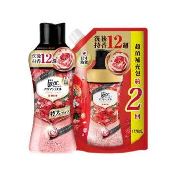 【P&G】 衣物芳香豆 晨曦玫瑰 885毫升 + 1770毫升補充包(送好禮_贈品隨機出貨)