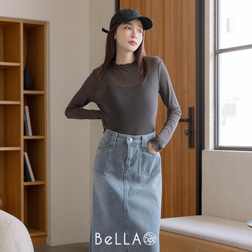 【秋冬新品】BeLLA  捲邊打底衣 深灰