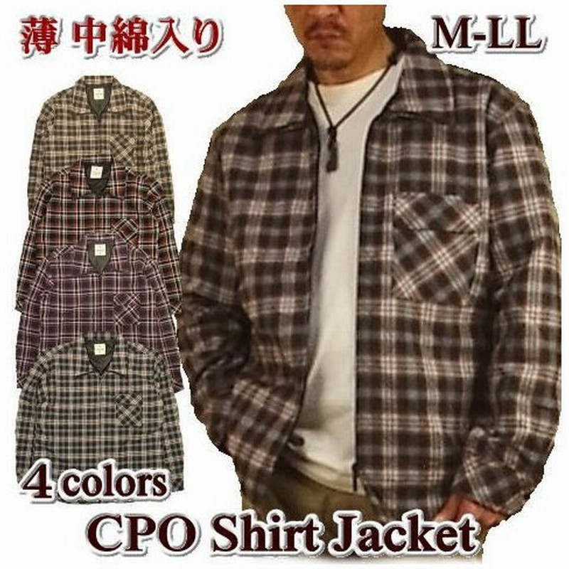 ジャンパー メンズ 春物 秋物 合物 コットン チェック柄 薄中綿入り ジャケット M L Ll Xl シャツジャケット Cpoジャケット 通販 Lineポイント最大0 5 Get Lineショッピング