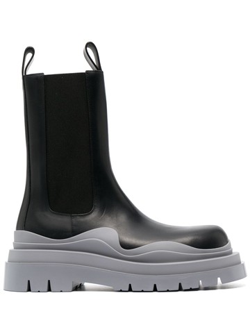 Bottega Veneta - Tire Chelsea boots - men - Calf Leather/Rubber/Calf Leather - 45 - Black