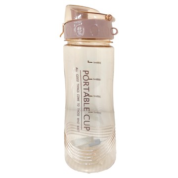 日本FOREVER 彈蓋式直飲曲線運動水壺 520ML 防滑設計 便攜手提  1個  藕粉色