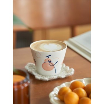 肆月咖啡杯陶瓷萃取杯家用精致拿鐵杯拉花杯子設計感小眾下午茶杯