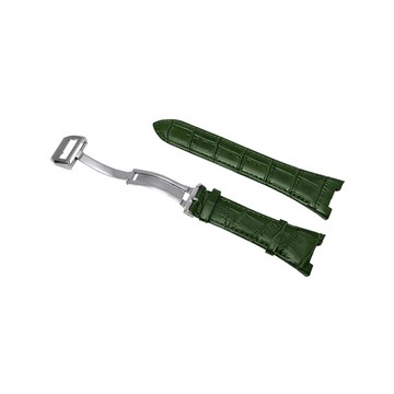 【Golden Concept】Apple Watch 44mm 45mm CE-GR 銀色錶扣 綠色皮革錶帶