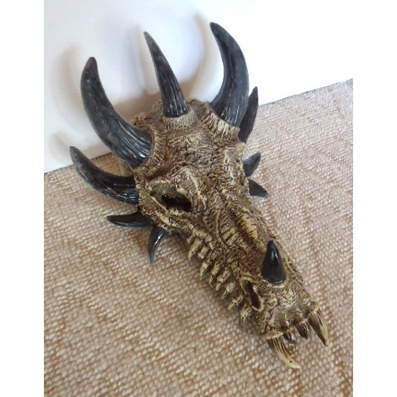 龍の骸骨 スカル剥製 マンチェスターのドラゴン 頭骨 頭蓋骨 彫像/ Manchester's Dragon Bones Sculptural  Skull Wall Trophy[輸入品 | LINEショッピング