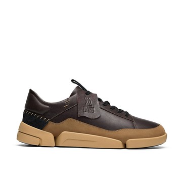 Clarks 三瓣鞋2.0- Trigenic2 Joy 男款解構拼接輕盈寬楦休閒鞋(棕褐色) CLM83949C