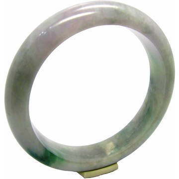 【小樂珠寶】翡翠手鐲春彩紫羅蘭抹綠天然A貨玉鐲(手圍18.3號 內徑57.4mm V853)