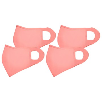 一體成型防疫3D立體三層防水運動透氣布口罩  粉橘色  4片  1組