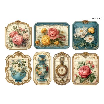 【10月新作】20-103-0254 裁切紙・拼貼素材