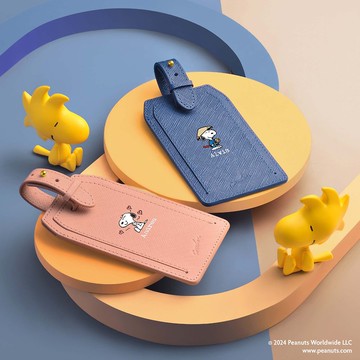 PEANUTS 特別版 UV印刷客製化皮革行李牌 (5色)