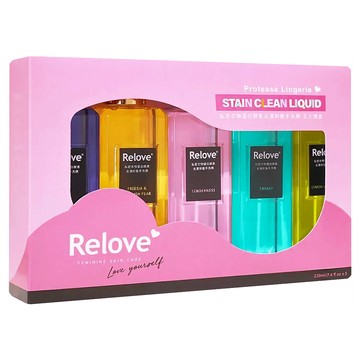 Relove 私密衣物蛋白酵素去漬抑菌手洗精禮盒  220ml  5瓶