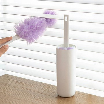 超細纖維靜電除塵撢(附收納筒)-附替換布8入 紫