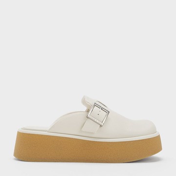 皮帶釦厚底懶人鞋