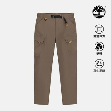 Timberland 男款咖啡色寬版Mobi Flex®快乾彈性長褲|A6VBTBK0