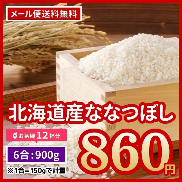 米 送料無料 ポイント消化 お米 北海道産 ななつぼし 900g （450g×2） お試し 令和5年産 ※ゆうパケット配送のため日時指定・代引不可