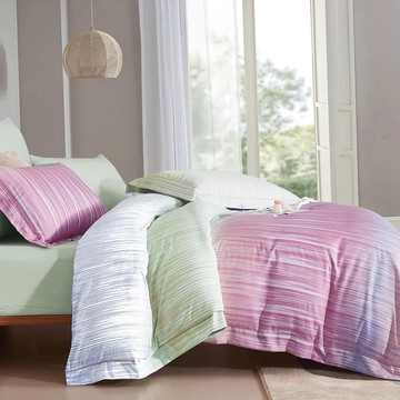 藍貓BlueCat 天絲纖維印花 186 x 180cm 彩繪生活 雙人床包組