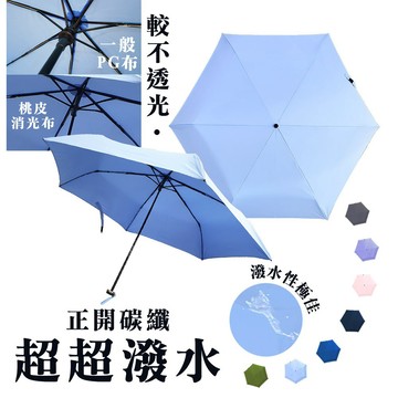 58×6k 桃皮消光布手開折傘  極速快乾 正開碳纖超超潑水折傘