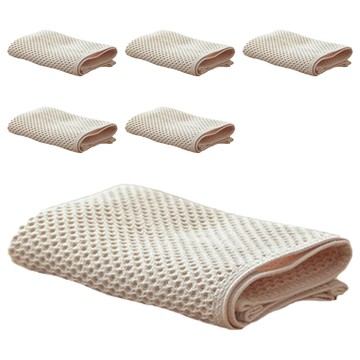 蜂巢紋純棉抹布 米色  340 x 340mm  2組