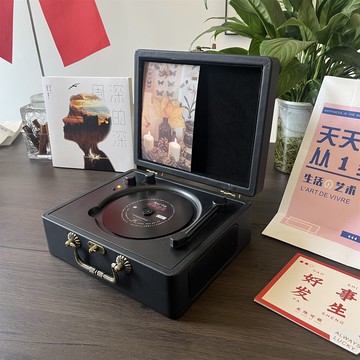 【大容量電池】多功能CD機復古音樂碟片專輯音箱播放器音響光盤光碟平價禮物【北歐家居生活】