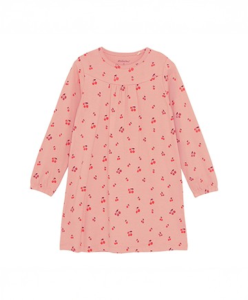 櫻桃粉色長袖連身睡裙104cm