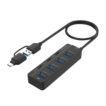 逸盛Esense 4A+3C 7Port USB3.0集線器743/01-EHB743BK/黑