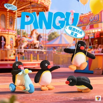 🐧正版代購🐧山莫Pingu 企鵝愜意時光盲盒 吐舌頭指指點點挂件 提綫可操控四肢 創意桌面擺件 可愛桌面擺件 兒童節禮物
