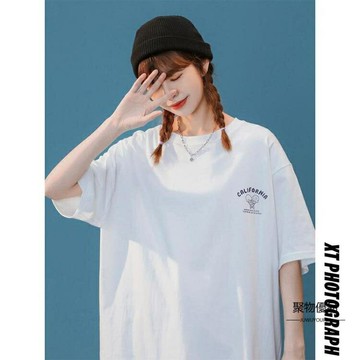 短袖T恤女寬鬆韓版卡通半袖百搭學生【聚物優品】