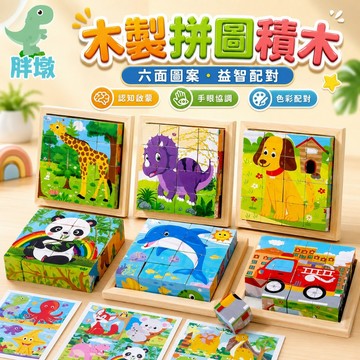 台灣出貨🚚兒童立體拼圖 拼板拼圖 積木拼圖 六面畫拼圖 兒童拼圖 兒童積木 拼圖玩具 益智拼圖 六面拼圖 兒童玩具