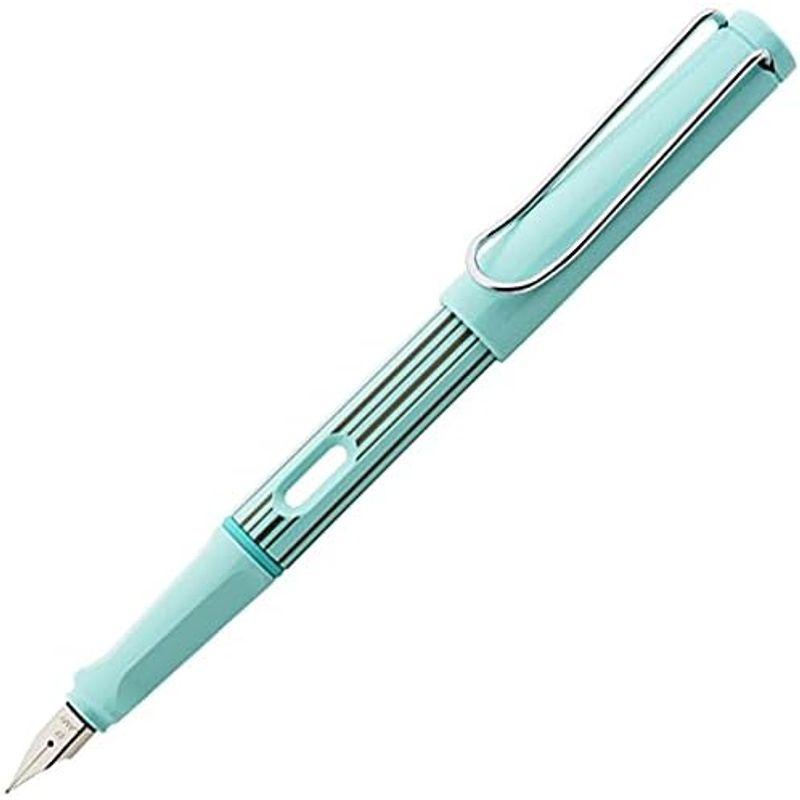 LAMY ラミー 万年筆 限定2021 サファリ ストライプ ブルー L36BMST-F 両用式 F 細字