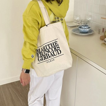 🇰🇷韓國KKOBA 現貨 Marithe 經典LOGO 帆布袋 袋子 韓國代購 肩背包 購物袋 環保袋 帆布包 包包