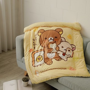 拉拉熊/LINE FRIENDS/卡娜赫拉的小動物-泡泡兒童暖絨被/多款任選