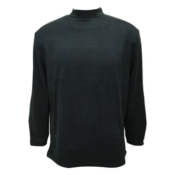 男羊毛蠶絲保暖衣-立領-6865-黑色-XXL號-2件