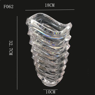 嘉寶亞克力PC簡約塑料大花瓶透明防摔客廳插花器水培歐式裝飾擺件