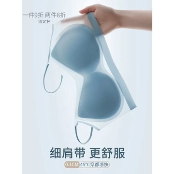 🥇臺中店/免運🥇美背內衣夏季薄款女大胸顯小無痕超薄冰絲文胸小胸聚攏抹胸夏胸罩51KYN