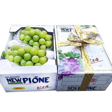 【RealShop 真食材本舖】日本無籽麝香葡萄禮盒 兩房裝約1公斤±10%(高檔水果 送禮精品 限量特惠)