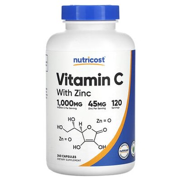 Nutricost, 含鋅維生素 C，240 粒膠囊