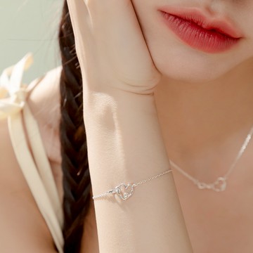 (絕版) 盼 | 拉長石 S925純銀 | 無限愛心手鍊