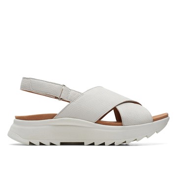 Clarks 悦享夏日- Dash Lite Wish簡約寬版交叉設計輕量涼鞋(白色) CLF71949S-女