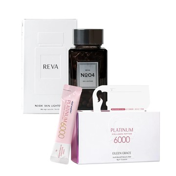 妍霓絲 白金6000膠原蛋白肽美妍粉(8gx15包)/盒 + 穀胱甘肽皙膠囊 60顆/瓶  官方直售