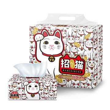 【蝦皮直營】東京豪德寺 招財貓日式抽取式衛生紙150抽10包/袋 柔韌親膚 居家必備用