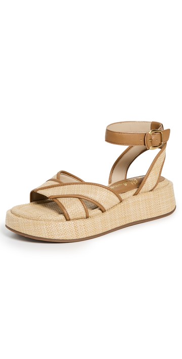 Sam Edelman Nylie Sandals Bleached Beechwood/Saddle 6.5