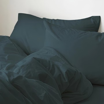 夢之語 柔舒棉 床包涼被組  床墊套 + 枕套組  雙人  孔雀藍綠